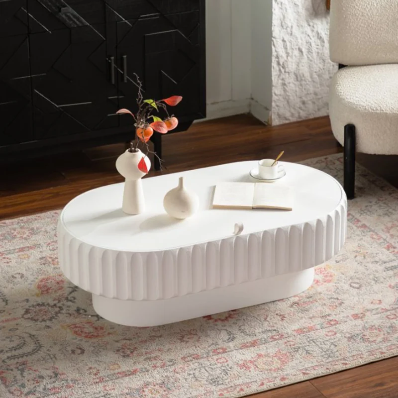 Fluted Storage Table with Lift-Off Lid, Sleek Texture, Perfect for Modern Living