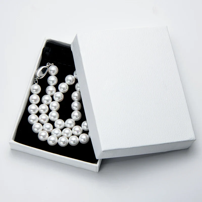 Fast Shipping From US Warehouse Bohemian Stylish 925 Silver 6mm/8mm Shell White Pearl Beads Necklace Jewelry for Women Gift