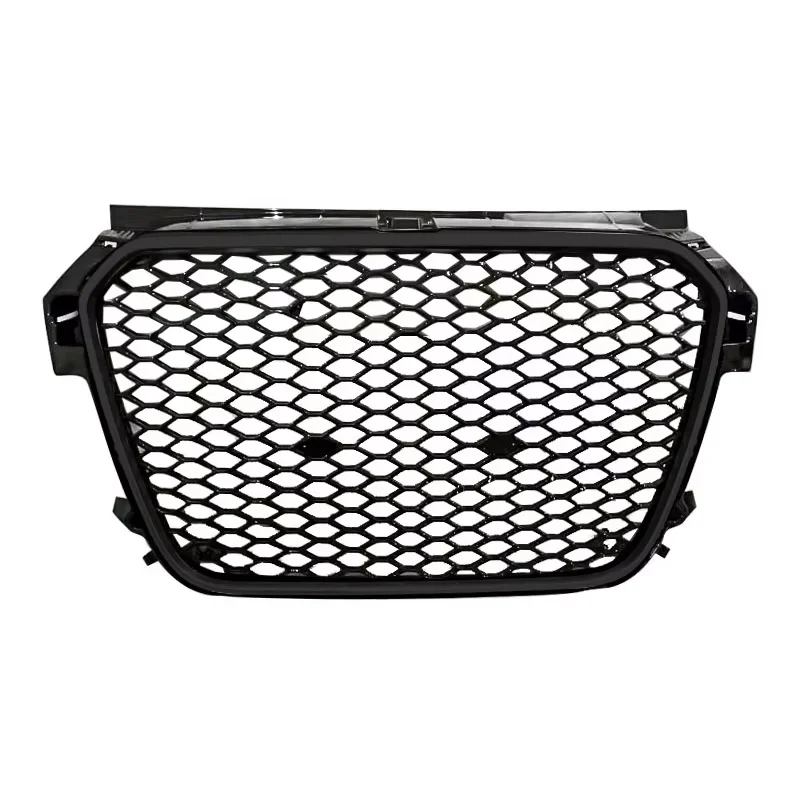 Car RS1 Style Honeycomb Glossy Black Front Grill Grille for Audi A1 S1 8X 2011 2012 2013 2014 2015