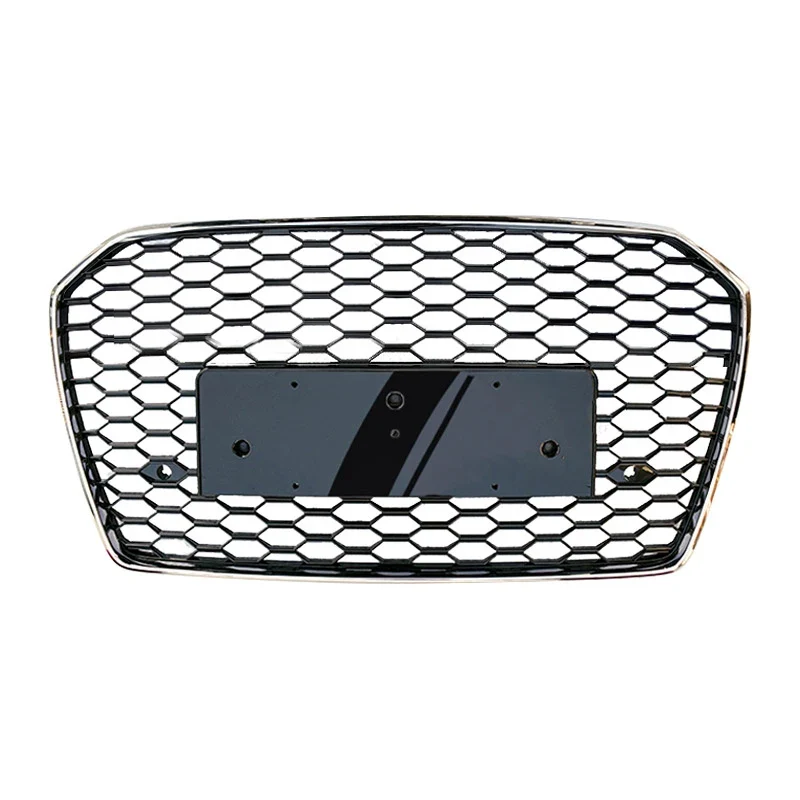 Fast Shipping Car A6 S6 Front Bumper Hood Grill RS6 Look Gloss Black Front Grill for Audi A6 S6 C7.5 2016 2017 2018