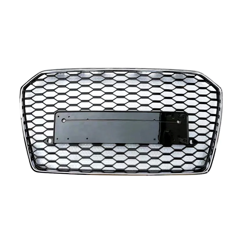 Fast Shipping Car A6 S6 Front Bumper Hood Grill RS6 Look Gloss Black Front Grill for Audi A6 S6 C7.5 2016 2017 2018