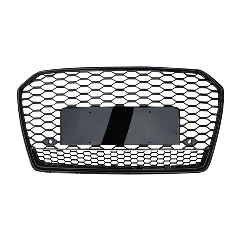Fast Shipping Car A6 S6 Front Bumper Hood Grill RS6 Look Gloss Black Front Grill for Audi A6 S6 C7.5 2016 2017 2018