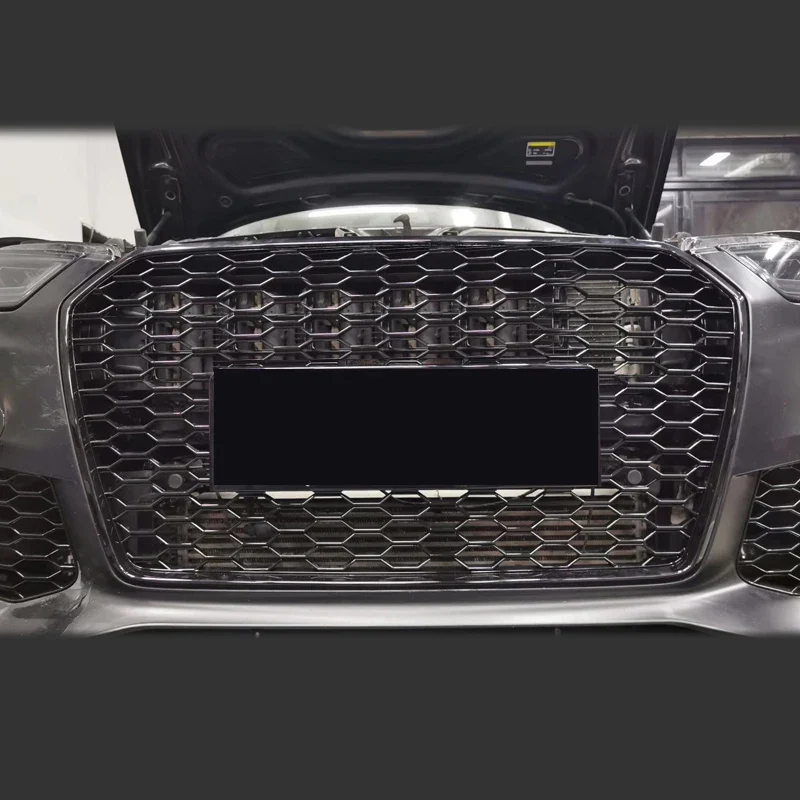 Fast Shipping Car A6 S6 Front Bumper Hood Grill RS6 Look Gloss Black Front Grill for Audi A6 S6 C7.5 2016 2017 2018