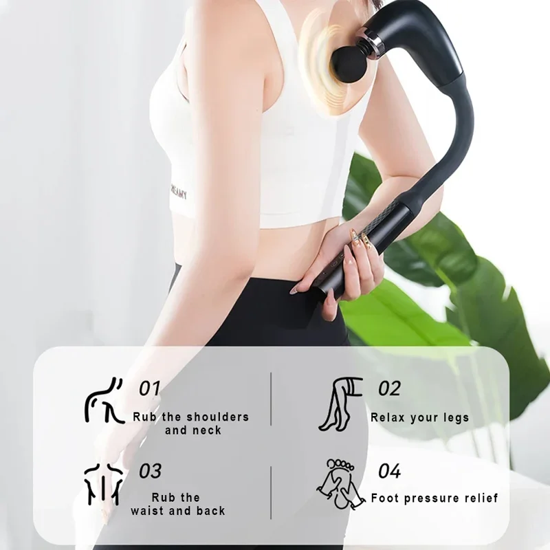 Smart Massage Gun Electric Massager Massage Hammer Rechargeable Home Handheld Hammer Back Artifact Body Massager