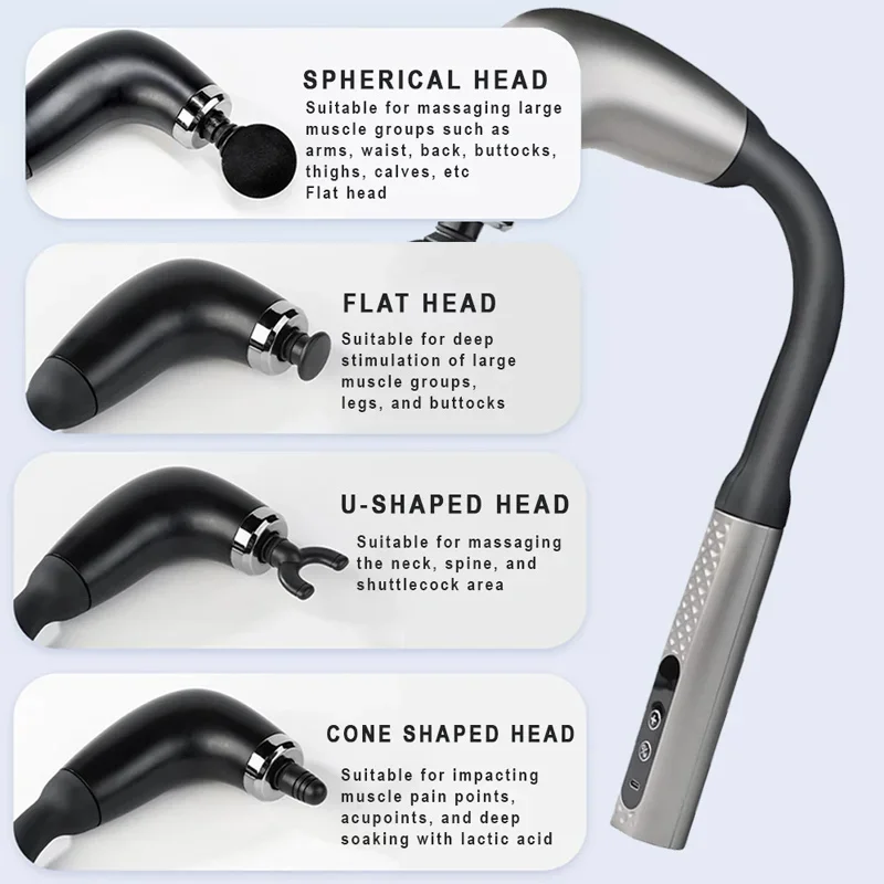 Smart Massage Gun Electric Massager Massage Hammer Rechargeable Home Handheld Hammer Back Artifact Body Massager