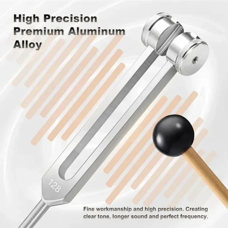 128 /512Hz Chakra Healing MassageTuning Fork Set,Aluminum Alloy Tuning Forks Used for Sound Therapy Yoga Meditation Accessory