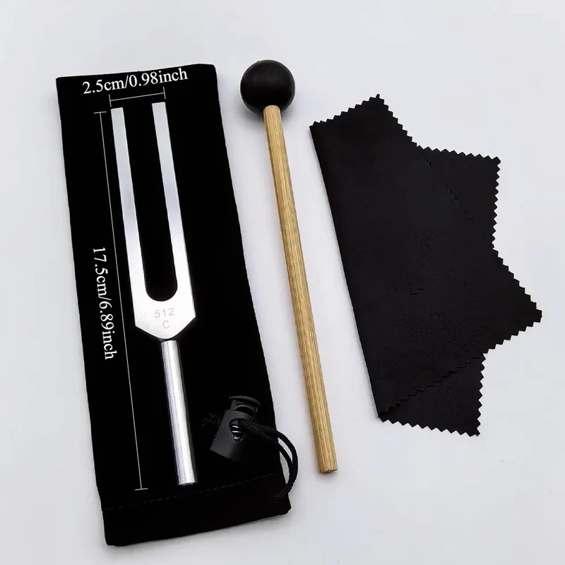 128 /512Hz Chakra Healing MassageTuning Fork Set,Aluminum Alloy Tuning Forks Used for Sound Therapy Yoga Meditation Accessory