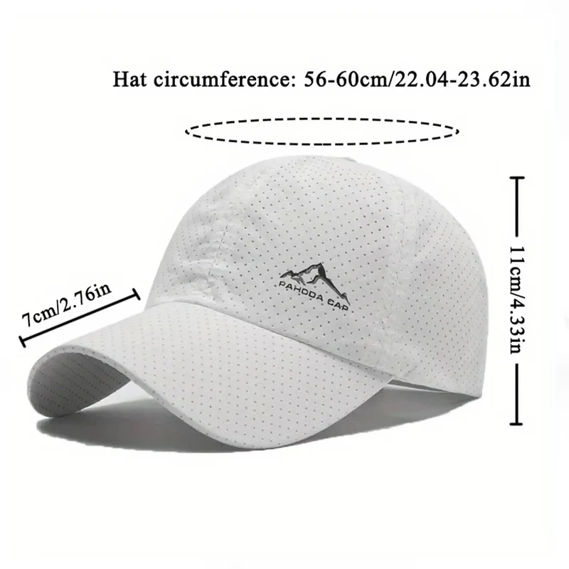 2pcs Sports Baseball Cap, Snow Mountain Print, Quick-drying, Spring Summer Leisure, D Suitable for Both Men and Women