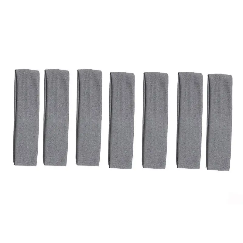 7Pcs Solid Color High Elasticity Headbands Yoga Exercise Headband Hair Accessories Sweat Absorbing Wide Edge Headband