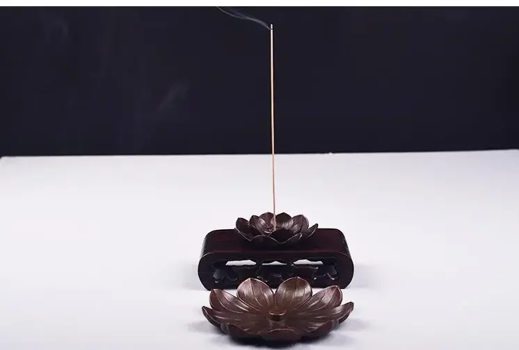 Incense Stick Holder Alloy Lotus Line Incense Burner Yoga Sage Sandalwood Coil Base Bronze Crafs Home Decor Christmas Gift