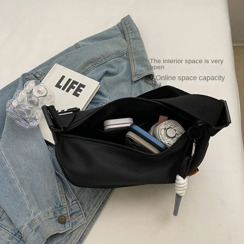 Fashion Crossbody Bag Simple Wide Shoulder Strap Design Single Shoulder Bag Original Style Commuting Dumpling Women Bag