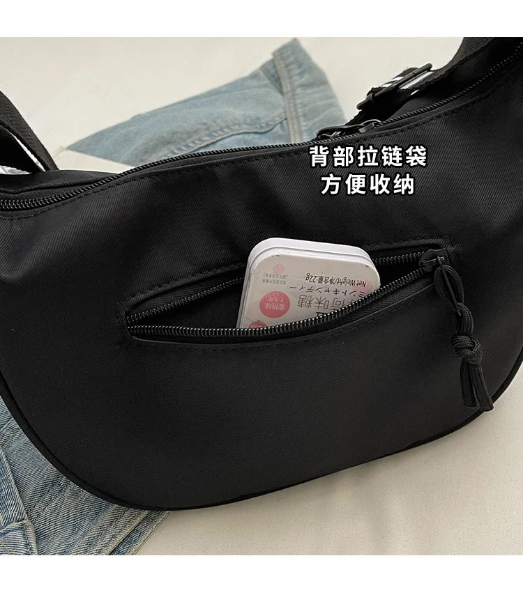 Fashion Crossbody Bag Simple Wide Shoulder Strap Design Single Shoulder Bag Original Style Commuting Dumpling Women Bag