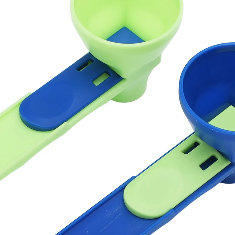 Protein Powder Funnel Scoop ABS Spill Proof Sliding Spoon Coffee Scoop Funnel for Sports Drink Protein Powder Funnel Scoop
