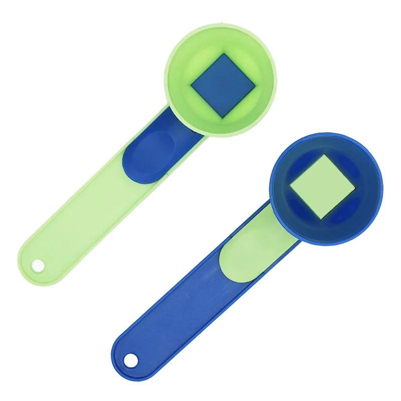 Protein Powder Funnel Scoop ABS Spill Proof Sliding Spoon Coffee Scoop Funnel for Sports Drink Protein Powder Funnel Scoop