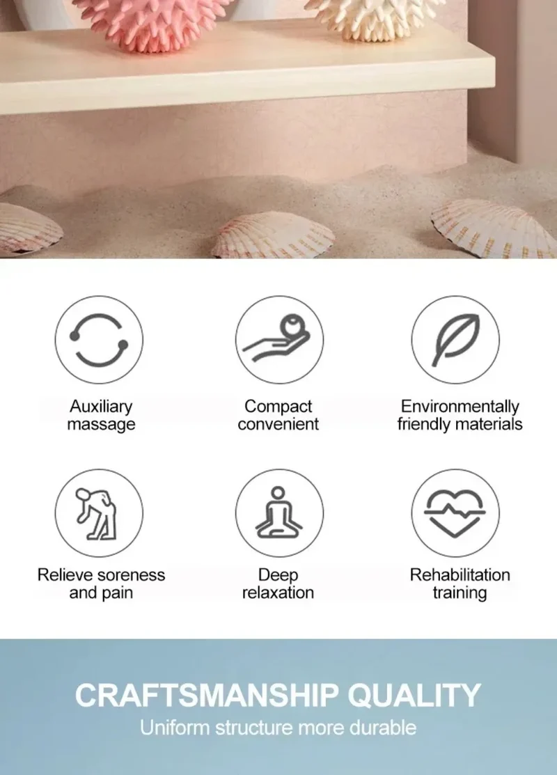 Fascia Ball Raised Point Massage Ball TPR Posture Master Yoga Ball Waist and Back Foot Massage Ball Muscle Relaxation Massage