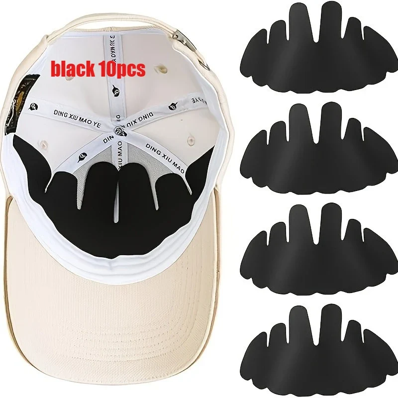 5/10pcs Baseball Cap Sweat Liner Absorbent Pads Insert,Outdoor Hard Hat Sweatband,for Sports Cap Wide Brim Caps- All-season,Knit