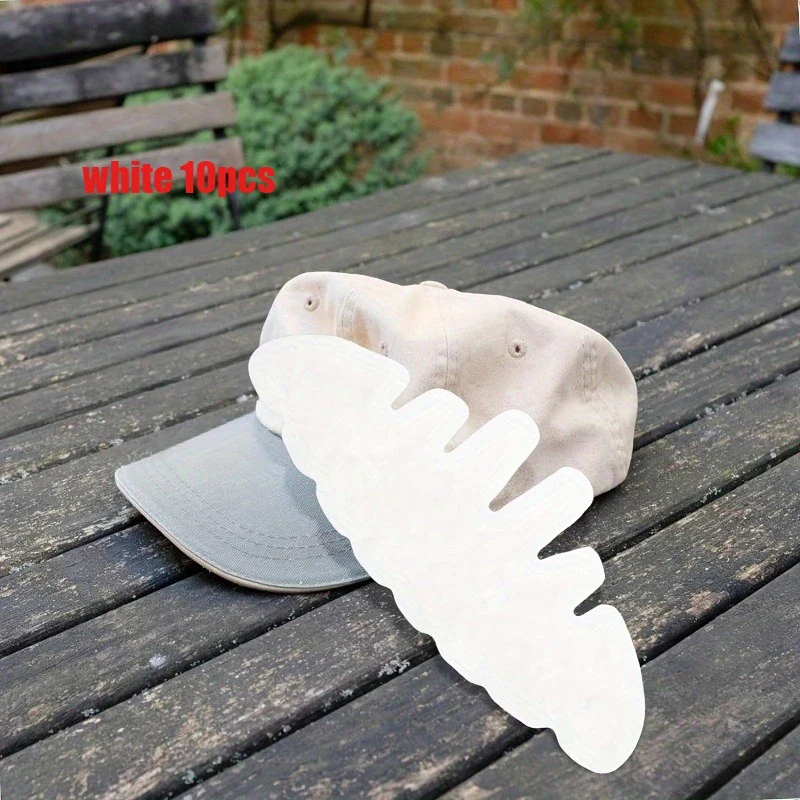 5/10pcs Baseball Cap Sweat Liner Absorbent Pads Insert,Outdoor Hard Hat Sweatband,for Sports Cap Wide Brim Caps- All-season,Knit