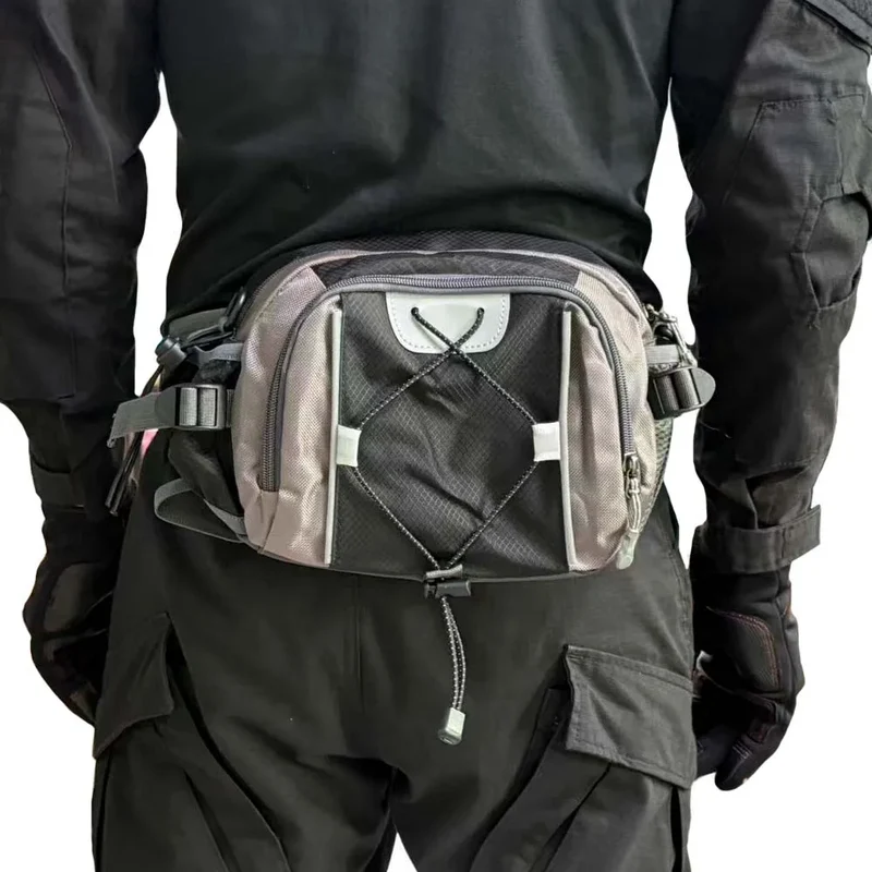 Multi-functional sports water bottle waist bag, men's and women's universal running backpack, outdoor hiking waist bag