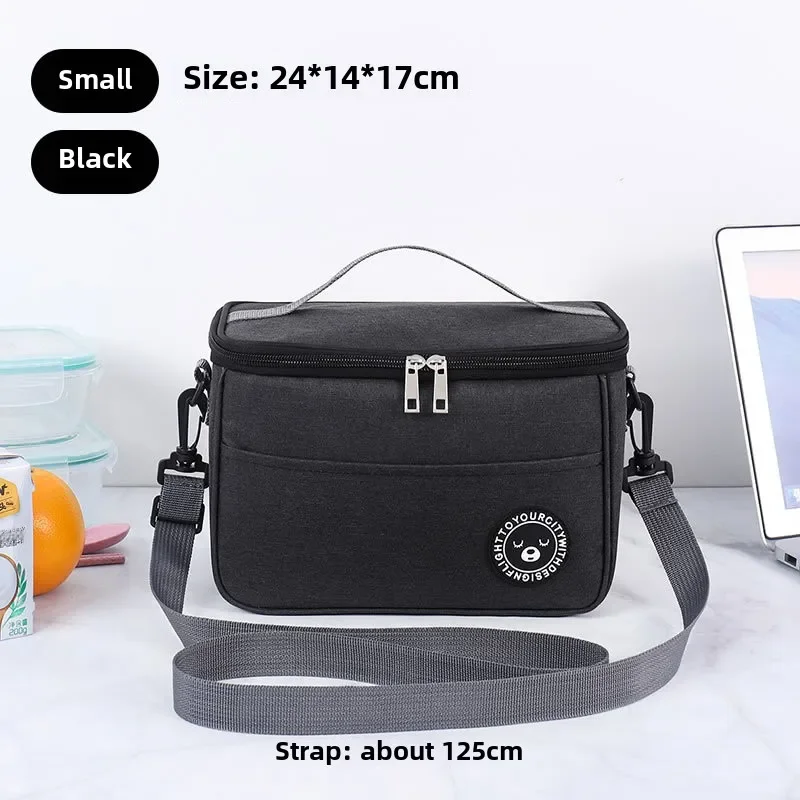 Portable Lunch Bag Food Thermal Box Waterproof Office Cooler Lunchbox With Shoulder Strap Insulated Case Essential for picnics