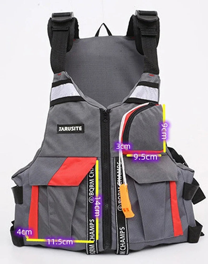 High Buoyancy Fishing Vest Adjustable Safety Life Jacket for Outdoor Boating and Fishing Gear Men Women Water Sports Vest