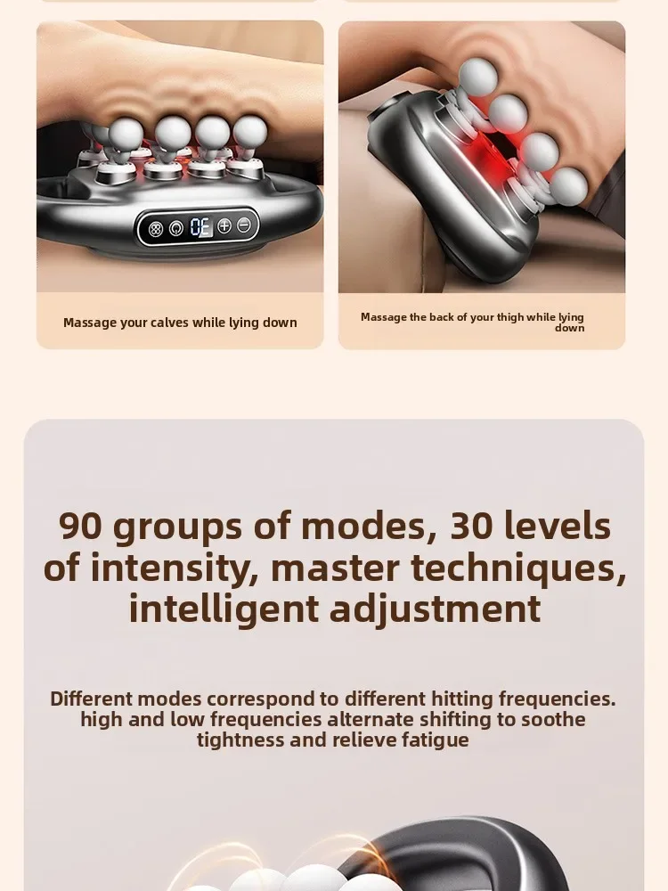 Brand high-end 16-head fascia gun multi-head massager, waist and back muscles deep relaxation 16-head massager