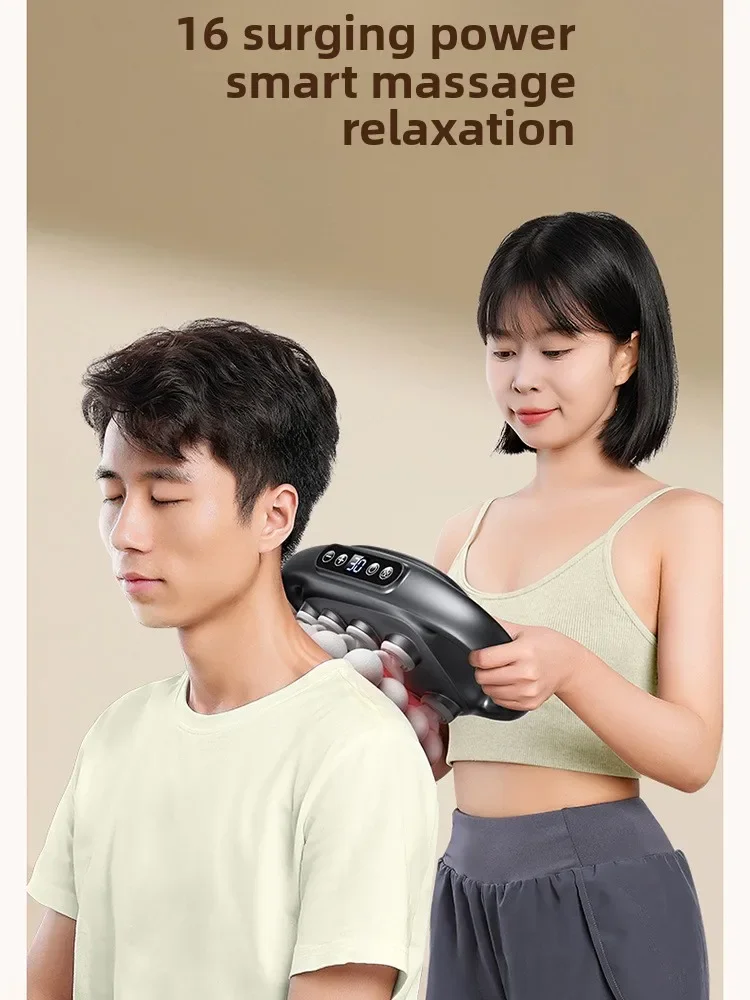 Brand high-end 16-head fascia gun multi-head massager, waist and back muscles deep relaxation 16-head massager