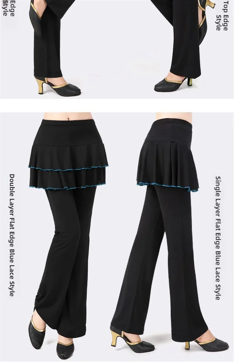 Qui Dry Dance Pants Women's High Waist Long Trousers Skirt Sports Fitn Square Dance orm Breathable Comfortable Fabric