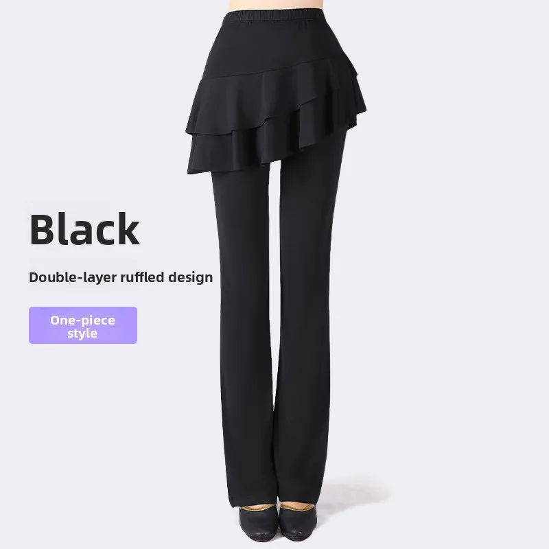 Qui Dry Dance Pants Women's High Waist Long Trousers Skirt Sports Fitn Square Dance orm Breathable Comfortable Fabric