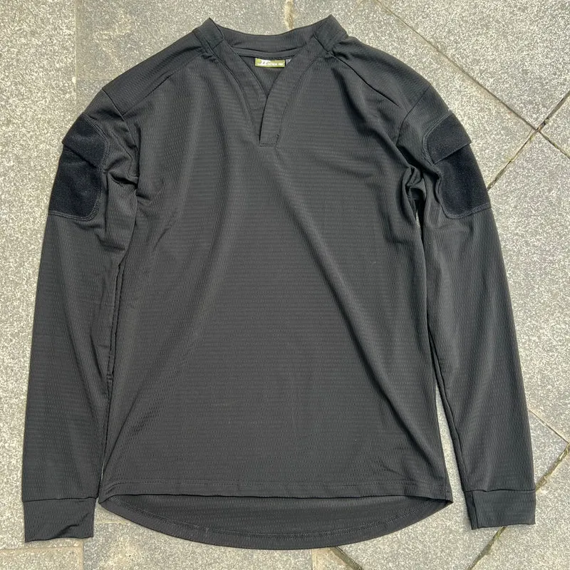 Tactical Tom vs. Quick Drying T-shirt, Long Sleeve Combat Jacket, V-neck Soft and Comfortable Outdoor Sportswear