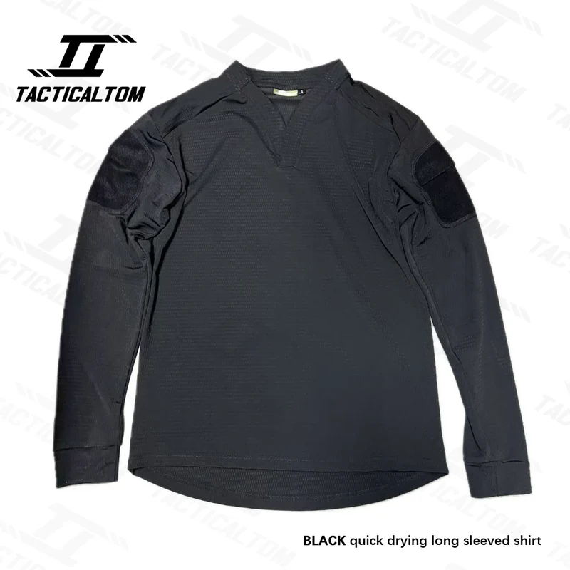 Tactical Tom vs. Quick Drying T-shirt, Long Sleeve Combat Jacket, V-neck Soft and Comfortable Outdoor Sportswear