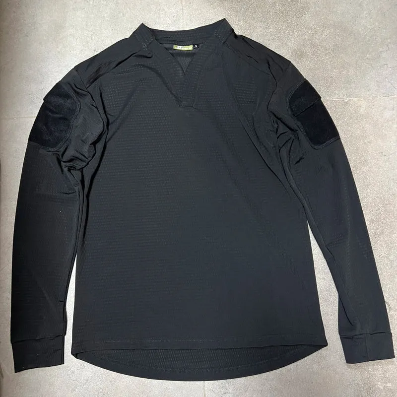 Tactical Tom vs. Quick Drying T-shirt, Long Sleeve Combat Jacket, V-neck Soft and Comfortable Outdoor Sportswear