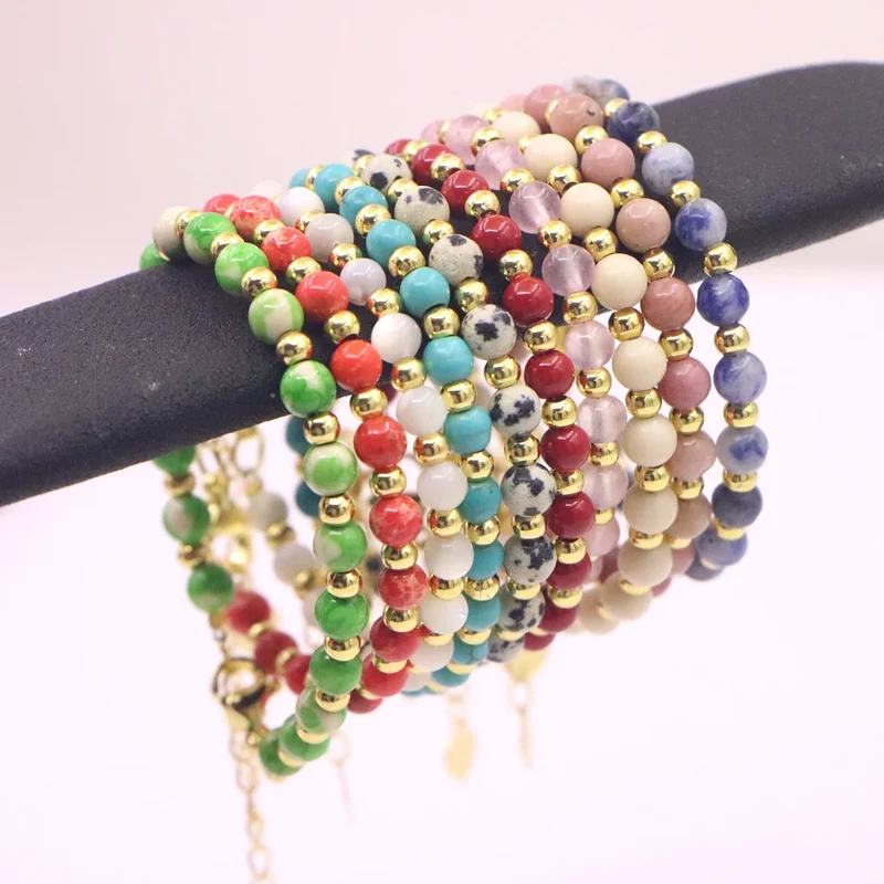 Fashion Lovely Baby Baptism Bracelet Natural Stone Crystal Lobster Clasp Parts Yoga Christmas Wedding Girls Gift Jewelry Charm