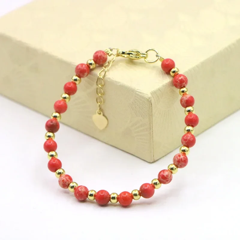 Fashion Lovely Baby Baptism Bracelet Natural Stone Crystal Lobster Clasp Parts Yoga Christmas Wedding Girls Gift Jewelry Charm