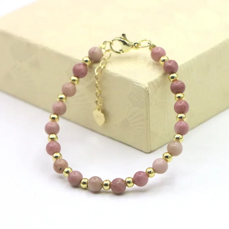 Fashion Lovely Baby Baptism Bracelet Natural Stone Crystal Lobster Clasp Parts Yoga Christmas Wedding Girls Gift Jewelry Charm