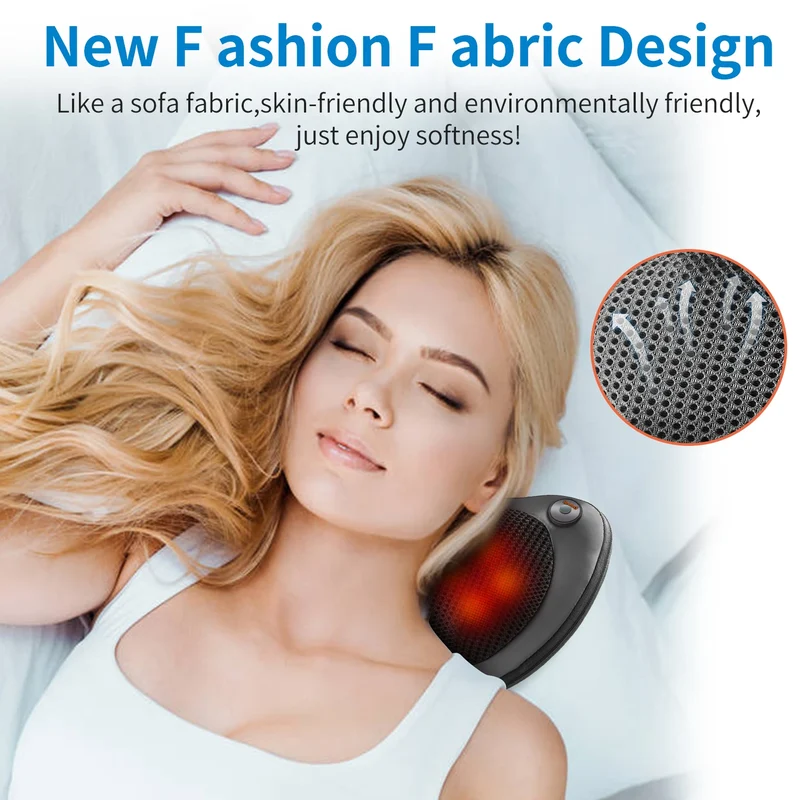Head Neck Shoulder Back Massage Pillows Kneading Infrared therapy shiatsu relaxation pillow massager