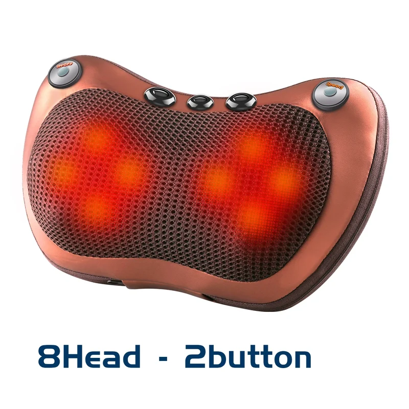 Head Neck Shoulder Back Massage Pillows Kneading Infrared therapy shiatsu relaxation pillow massager