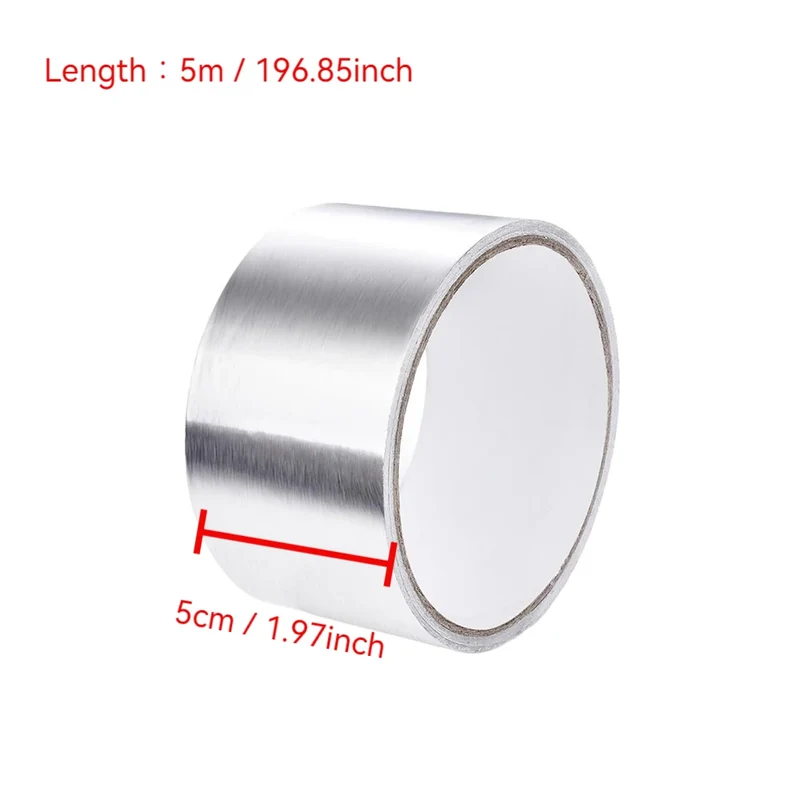 5-20m Kitchen Aluminum Foil Tape Waterproof Heat Resistant Heavy Duty 3/5cm Width Self Adhesive Seal Tape for Stove Gap Repair