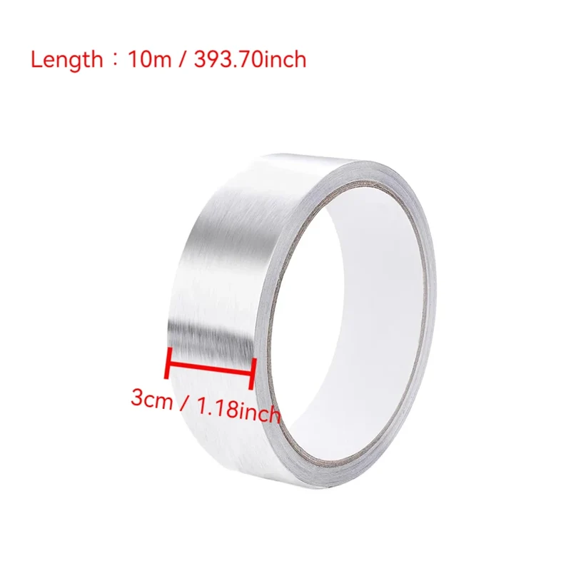 5-20m Kitchen Aluminum Foil Tape Waterproof Heat Resistant Heavy Duty 3/5cm Width Self Adhesive Seal Tape for Stove Gap Repair