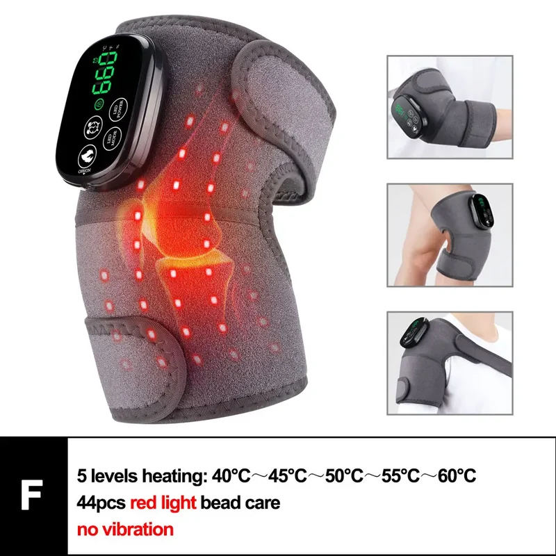 Electric Heated Vibration Knee Massage Pad 3 in 1 Massager for Shoulder Elbow Hot Compress Thermal Joint Brace Muscle Relaxation