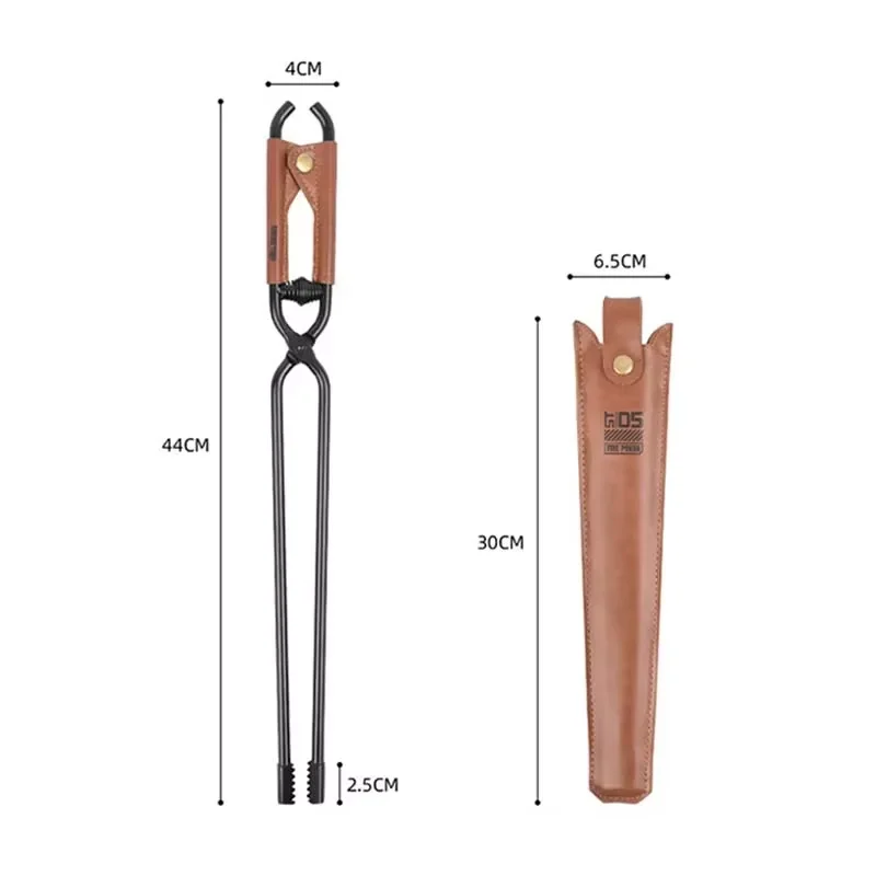 ShineTrip New Outdoor Camping Fire Poker Thickened anti-scald carbon steel fire poker Picnic BBQ lightweight portable