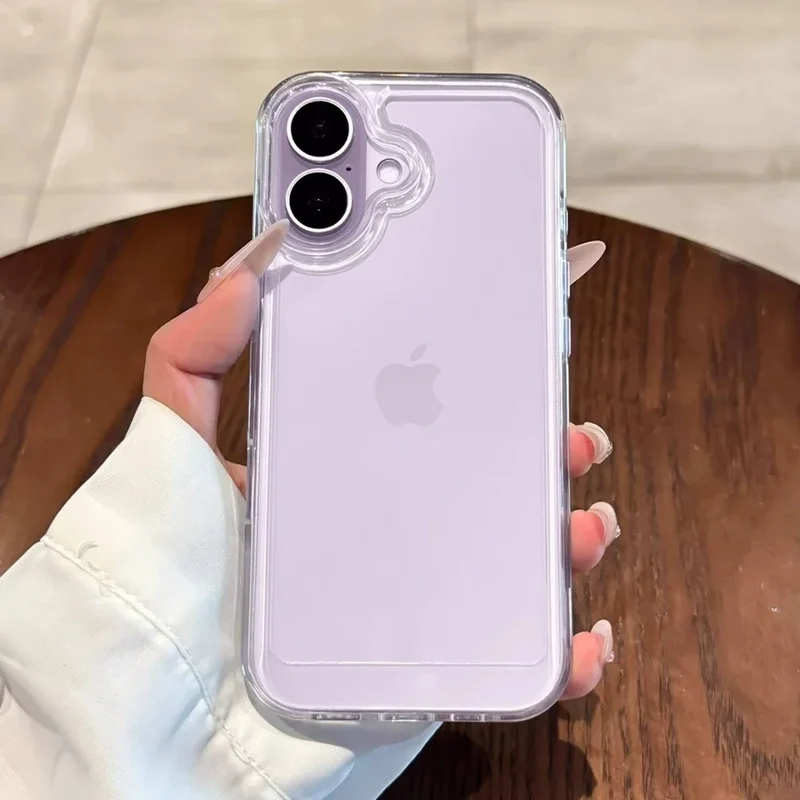 Transparent Acrylic Clear Phone Case For iPhone 17 Air 16 15 14 13 12 11 Pro Max Plus XS X XR Shock Proof Protection Back Cover