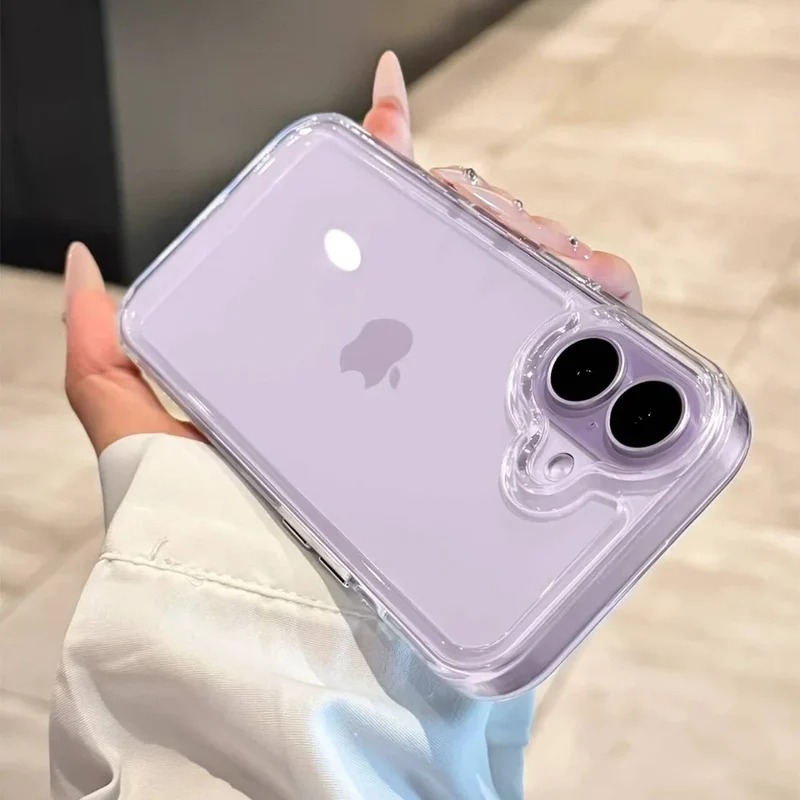 Transparent Acrylic Clear Phone Case For iPhone 17 Air 16 15 14 13 12 11 Pro Max Plus XS X XR Shock Proof Protection Back Cover
