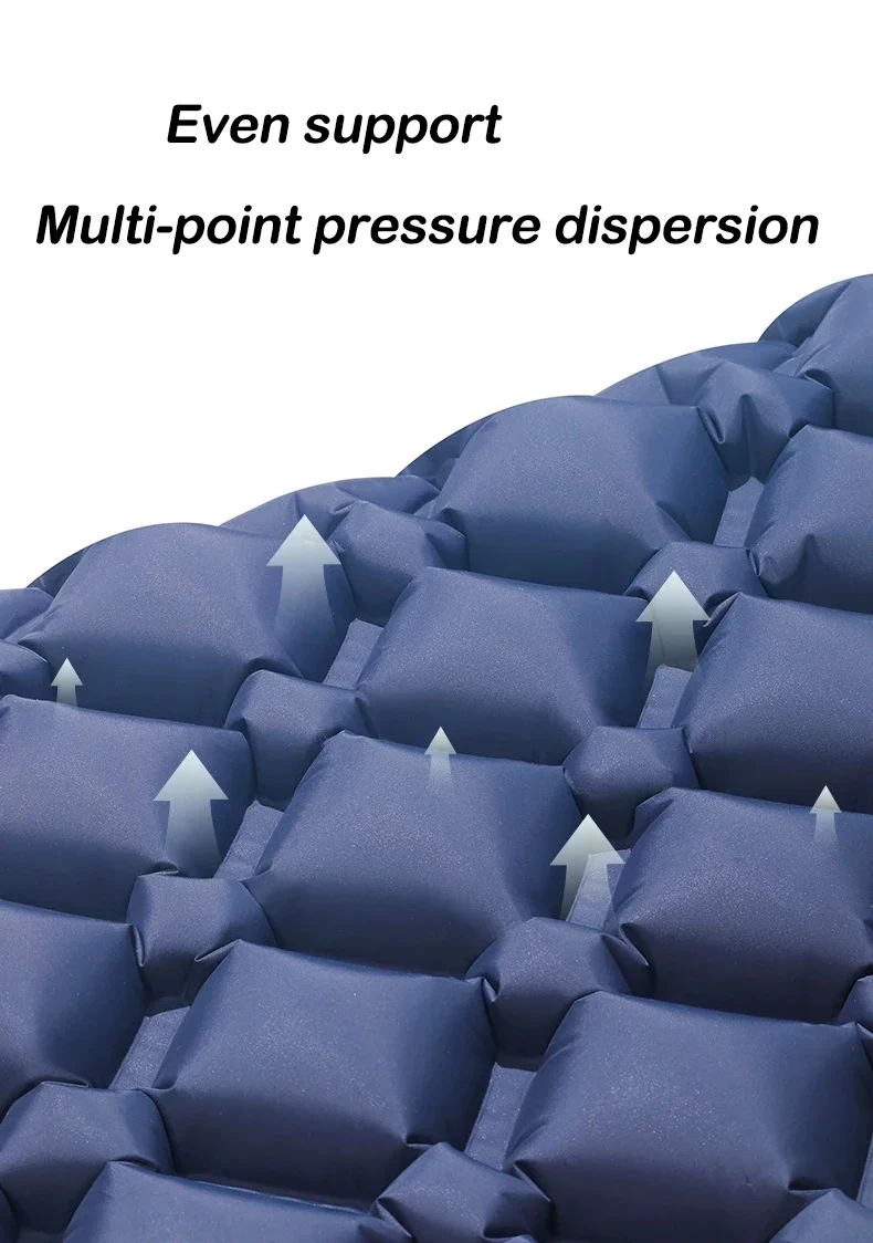Outdoor Camping Sleeping Pad Folding Sleep Mat Beach Inflat Mattress with Pillows Ultralight Air Mat Travel Hiking New