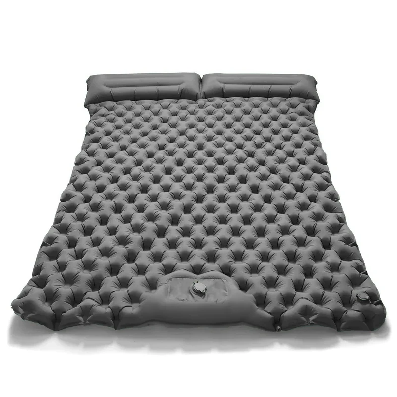 Outdoor Camping Sleeping Pad Folding Sleep Mat Beach Inflat Mattress with Pillows Ultralight Air Mat Travel Hiking New