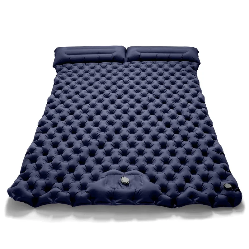 Outdoor Camping Sleeping Pad Folding Sleep Mat Beach Inflat Mattress with Pillows Ultralight Air Mat Travel Hiking New