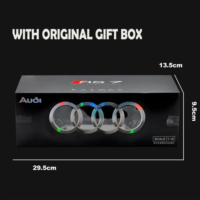 Simulation 1:18 AUDI RS7 Sportback Alloy Car Model Children Toy Vehicle Collectibles Miniature Voiture Home Decor Birthday Gift