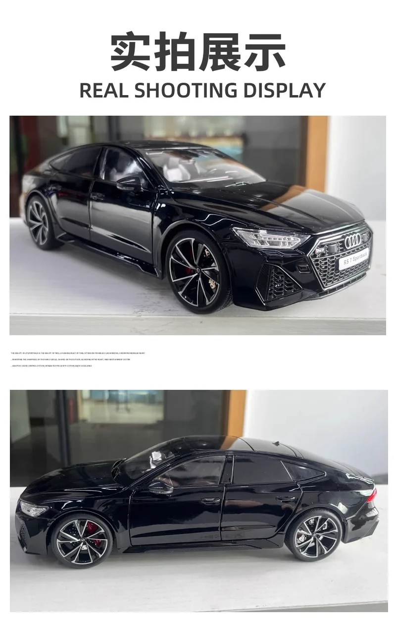 Simulation 1:18 AUDI RS7 Sportback Alloy Car Model Children Toy Vehicle Collectibles Miniature Voiture Home Decor Birthday Gift