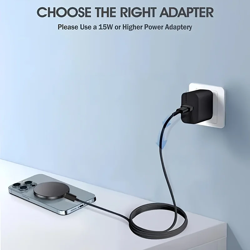 Mini Magnetic Wireless Charger Phone Pad For Magsafe iPhone 17 16 15 14 13 12 Pro Max Airpods 4 Pro Magnet Fast Charging Station