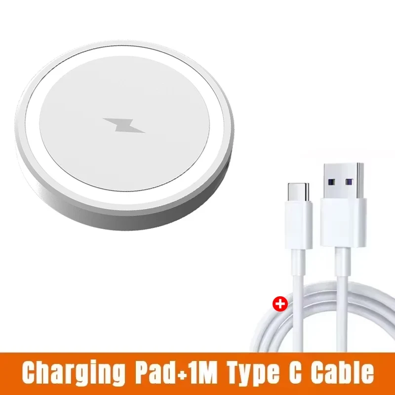 Mini Magnetic Wireless Charger Phone Pad For Magsafe iPhone 17 16 15 14 13 12 Pro Max Airpods 4 Pro Magnet Fast Charging Station