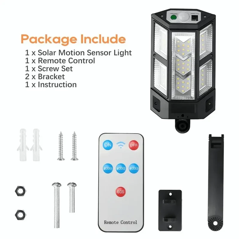 Newest Solar LED Light 300000LM Outdoor Solar Lamp Of Motion Sensor 4 Mode Waterproof IP65 Solar Garden Light Street Yard Lanter